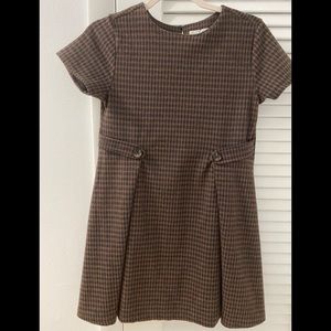 Zara Tweed Dress, Blue And Brown Pattern - image 1